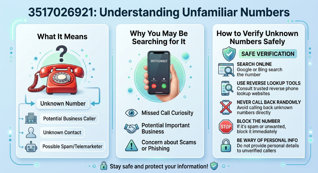 3517026921: What It Means, Why You May Be Searching for It, and How to Verify Unknown Numbers Safely