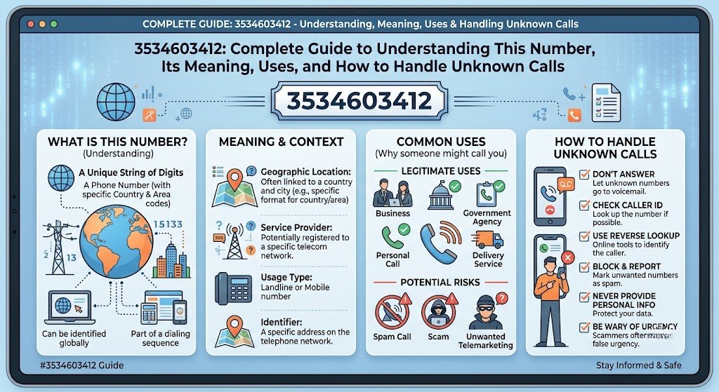 3534603412: Complete Guide to Understanding This Number, Its Meaning, Uses, and How to Handle Unknown Calls